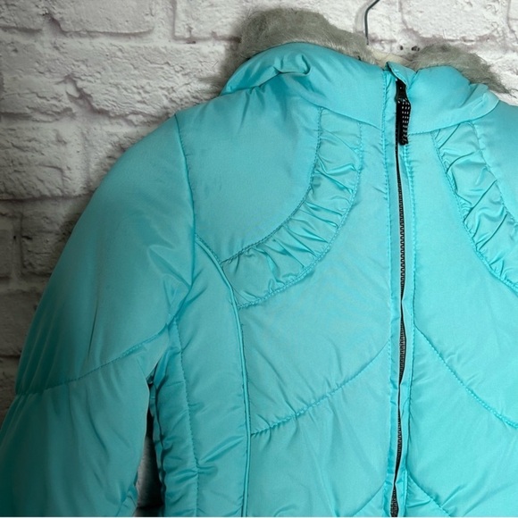 London Fog Kids Faux Fur Hooded Puffer Snow Jacket - Picture 4 of 9